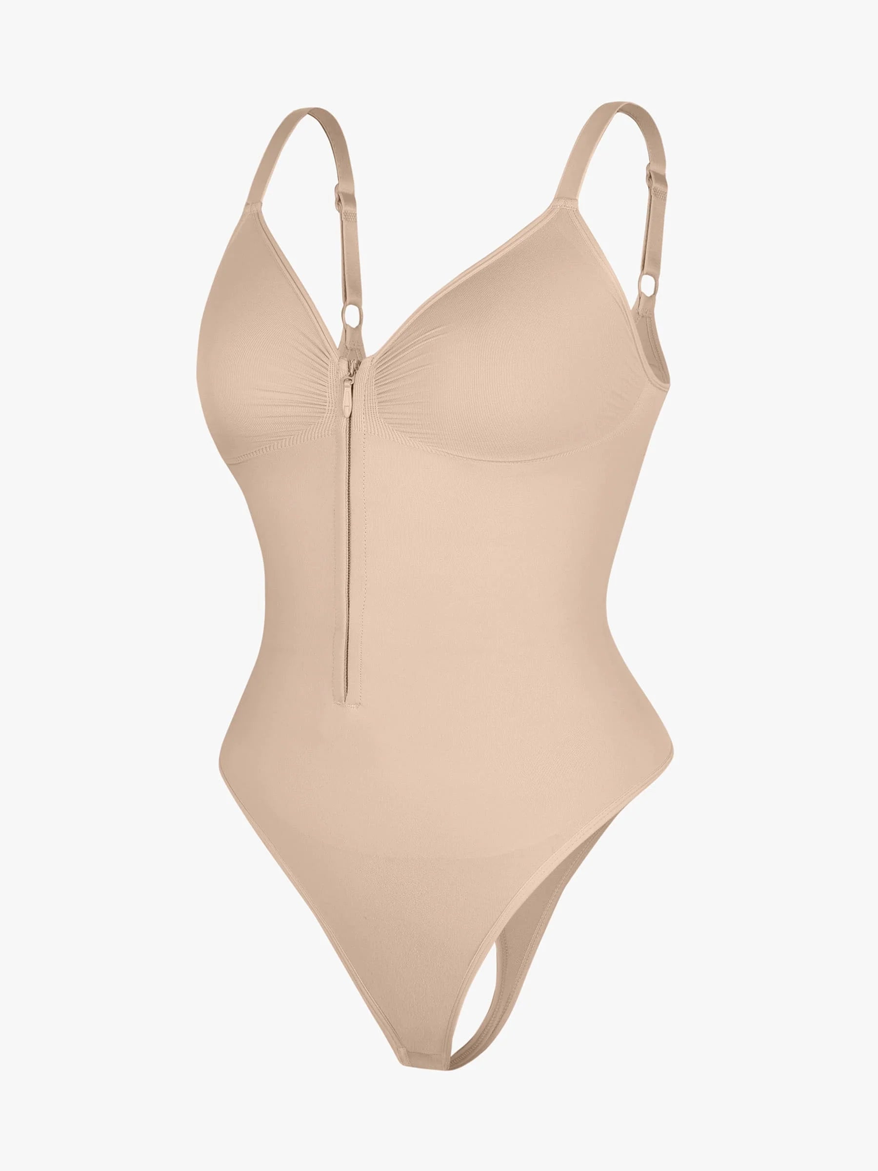 Tummy Control Seamless Zipper Shaping Bodysuit