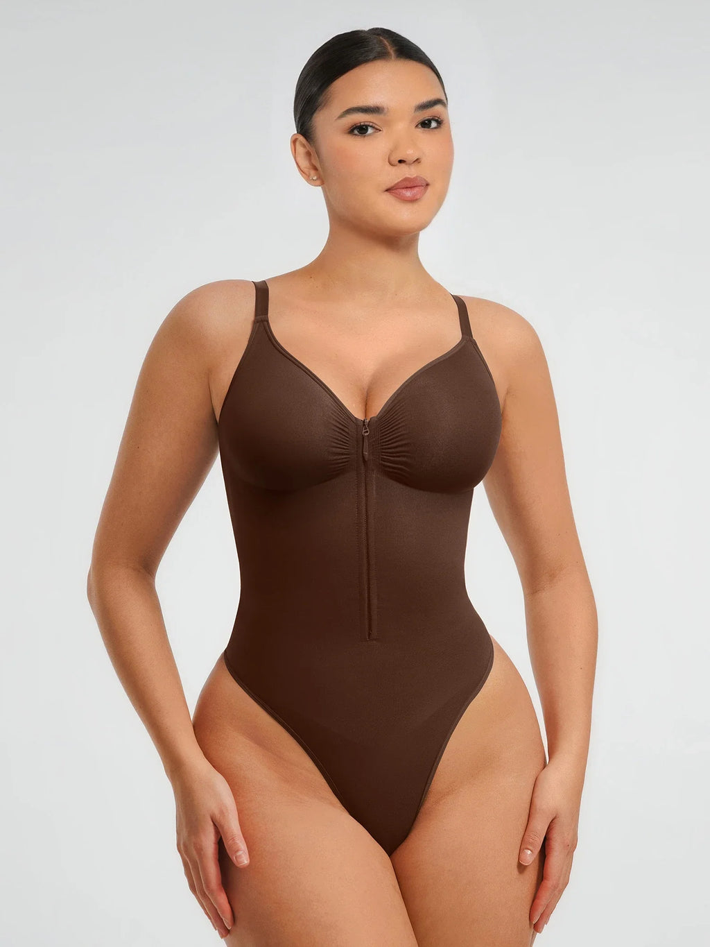Tummy Control Seamless Zipper Shaping Bodysuit