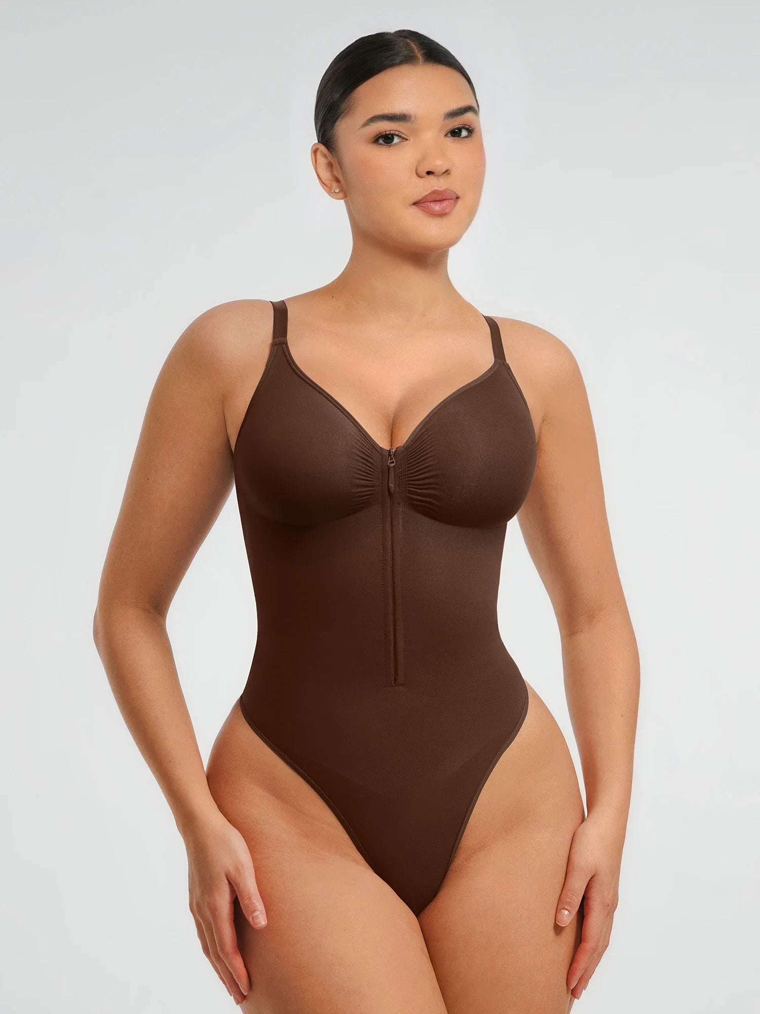 Tummy Control Seamless Zipper Shaping Bodysuit