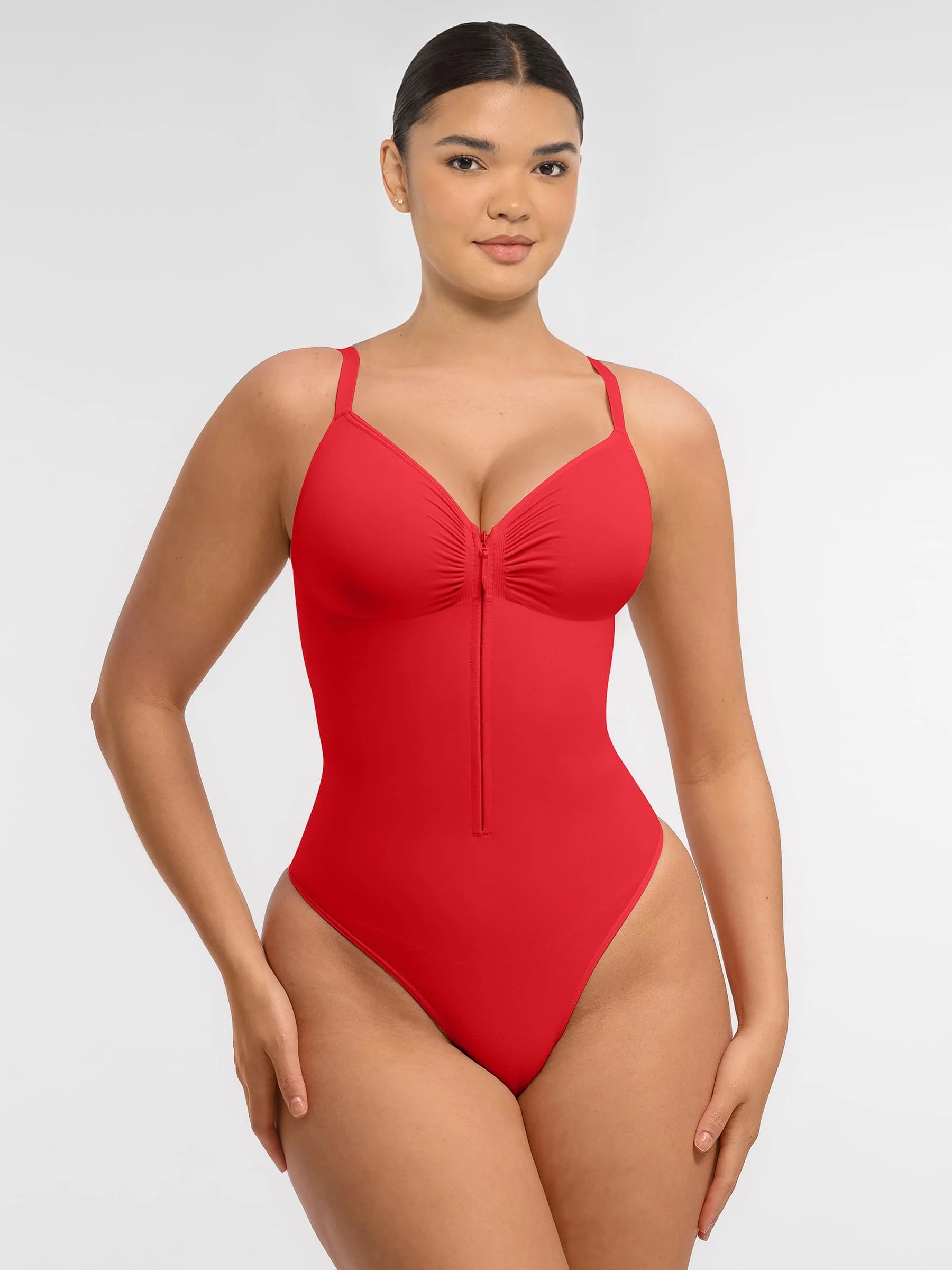 Tummy Control Seamless Zipper Shaping Bodysuit